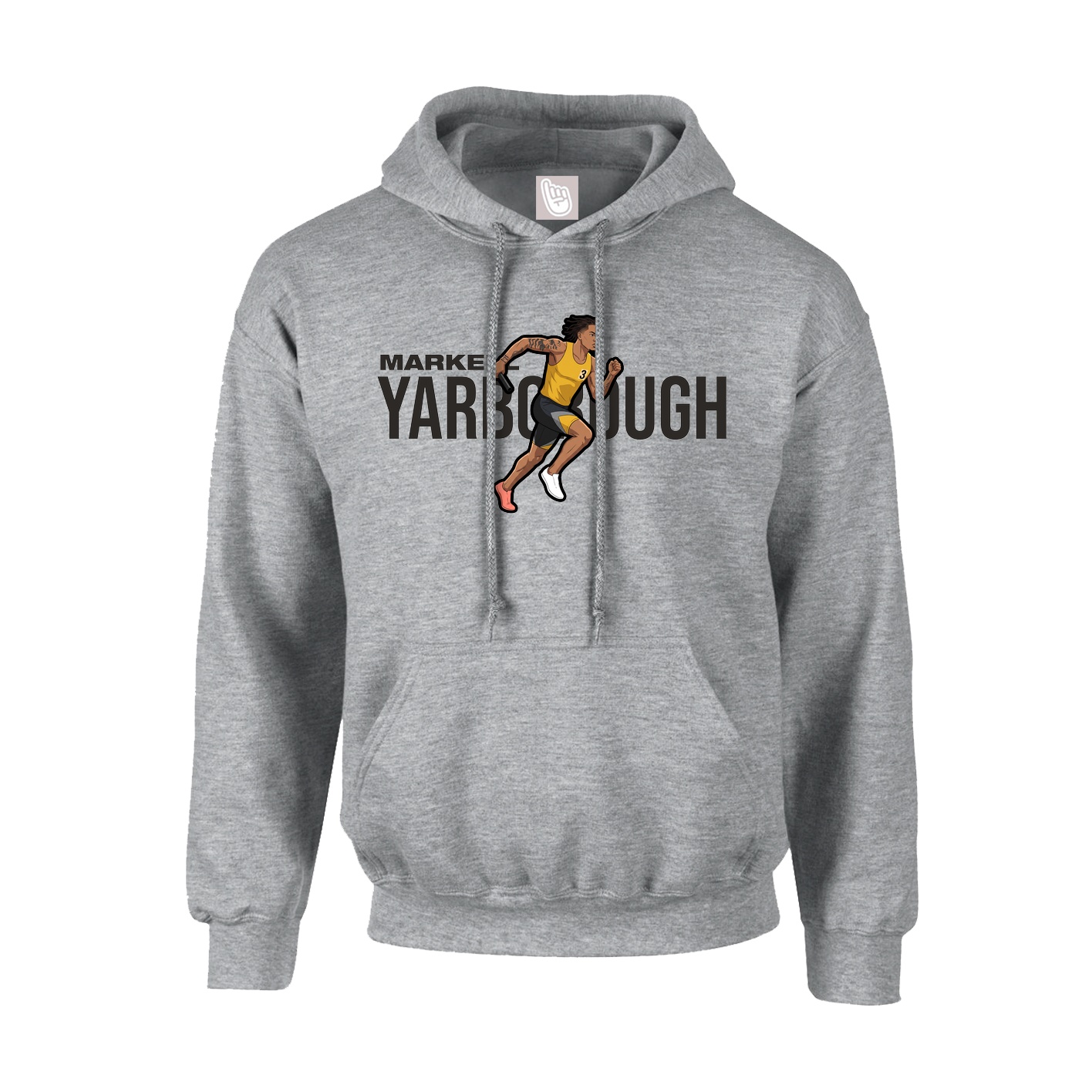 Hoodie — Player Name in Grey