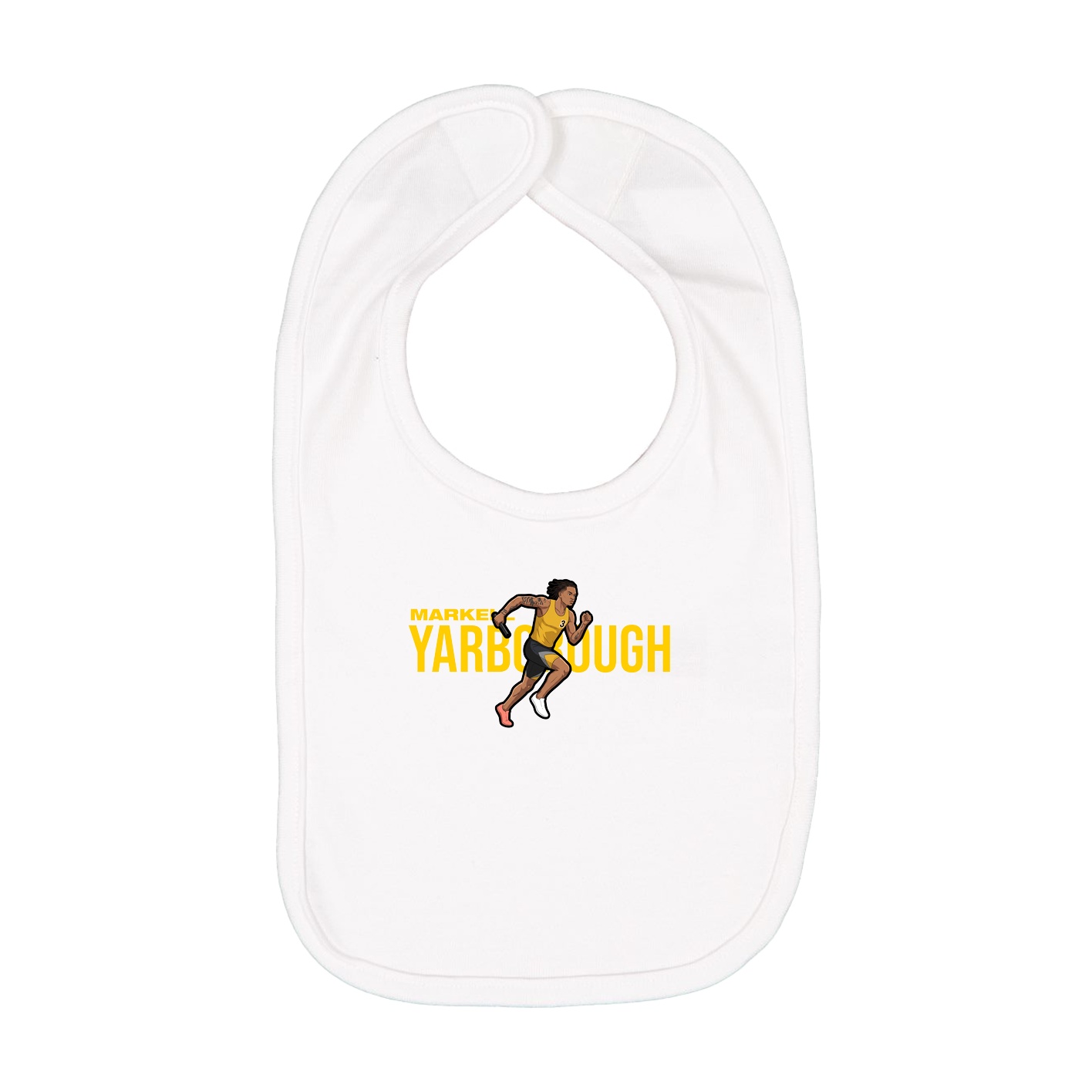 Infant Bib — Player Name in White