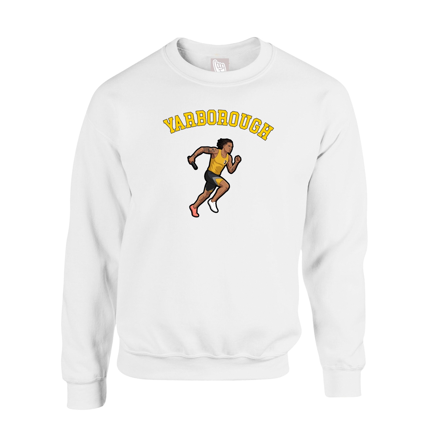 Fleece Crew — Shirsey Arch in White