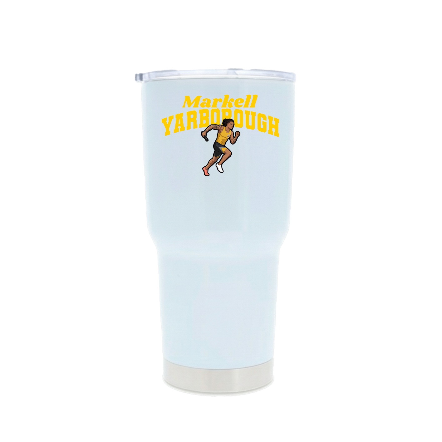 30oz Stainless Steel Tumbler — Signature Arch in White