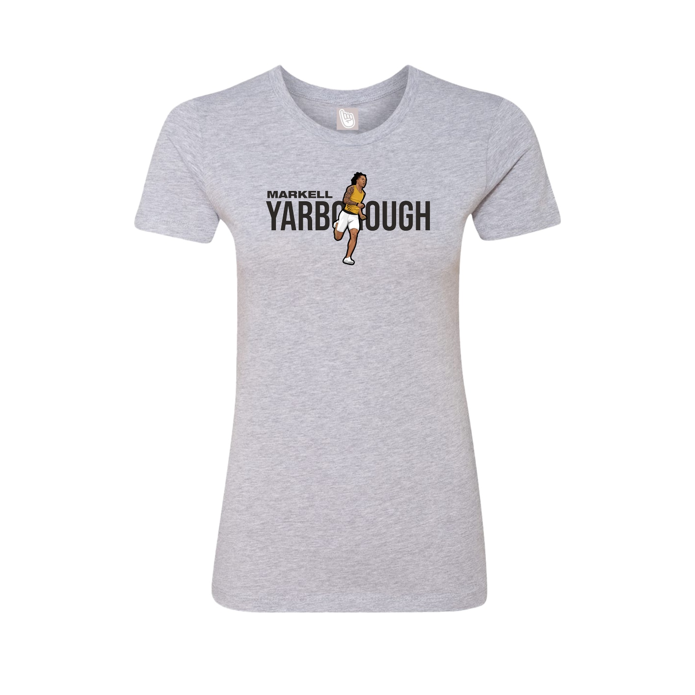 Fitted Women's Tee — Player Name in Grey