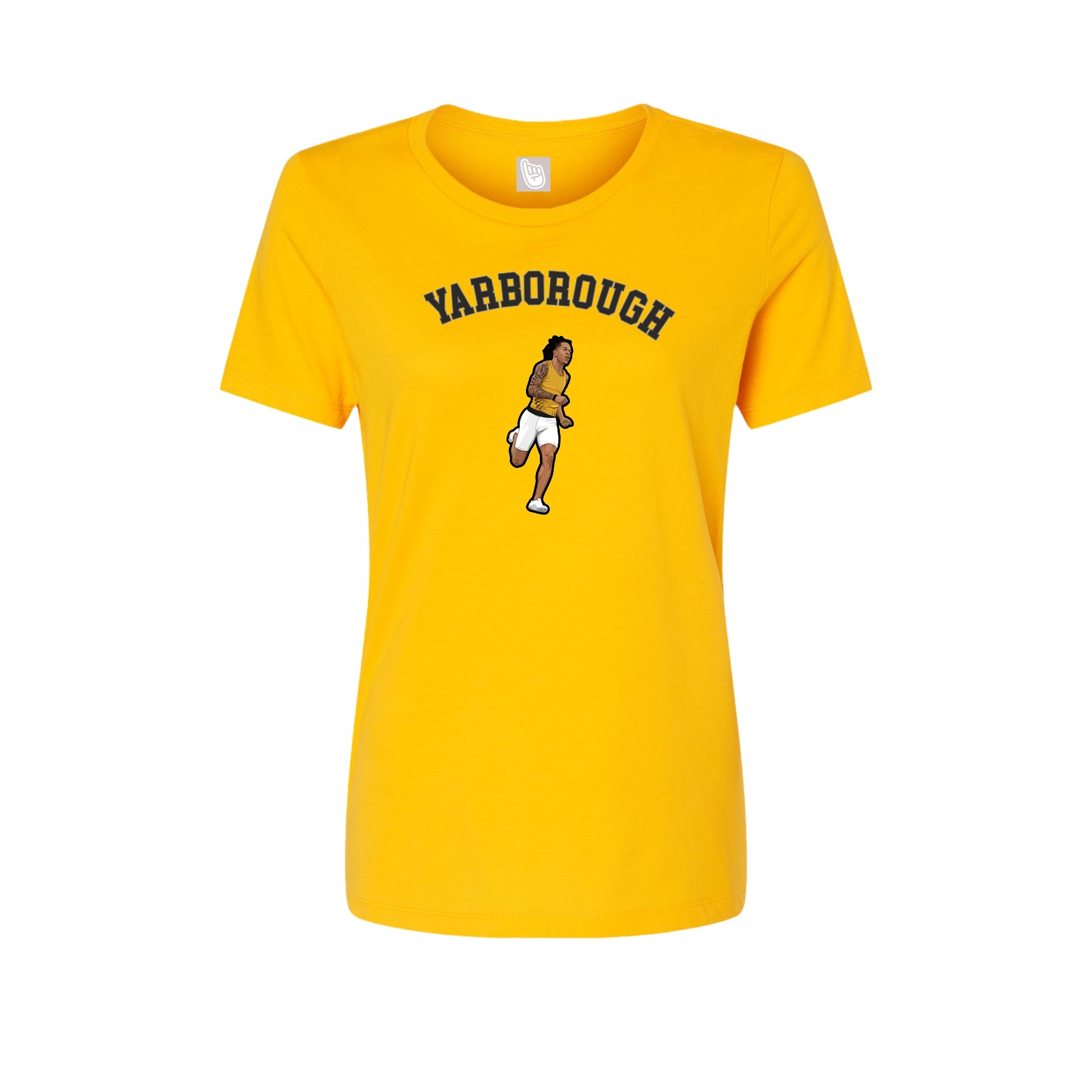 Fitted Women's Tee — Shirsey Arch in Gold