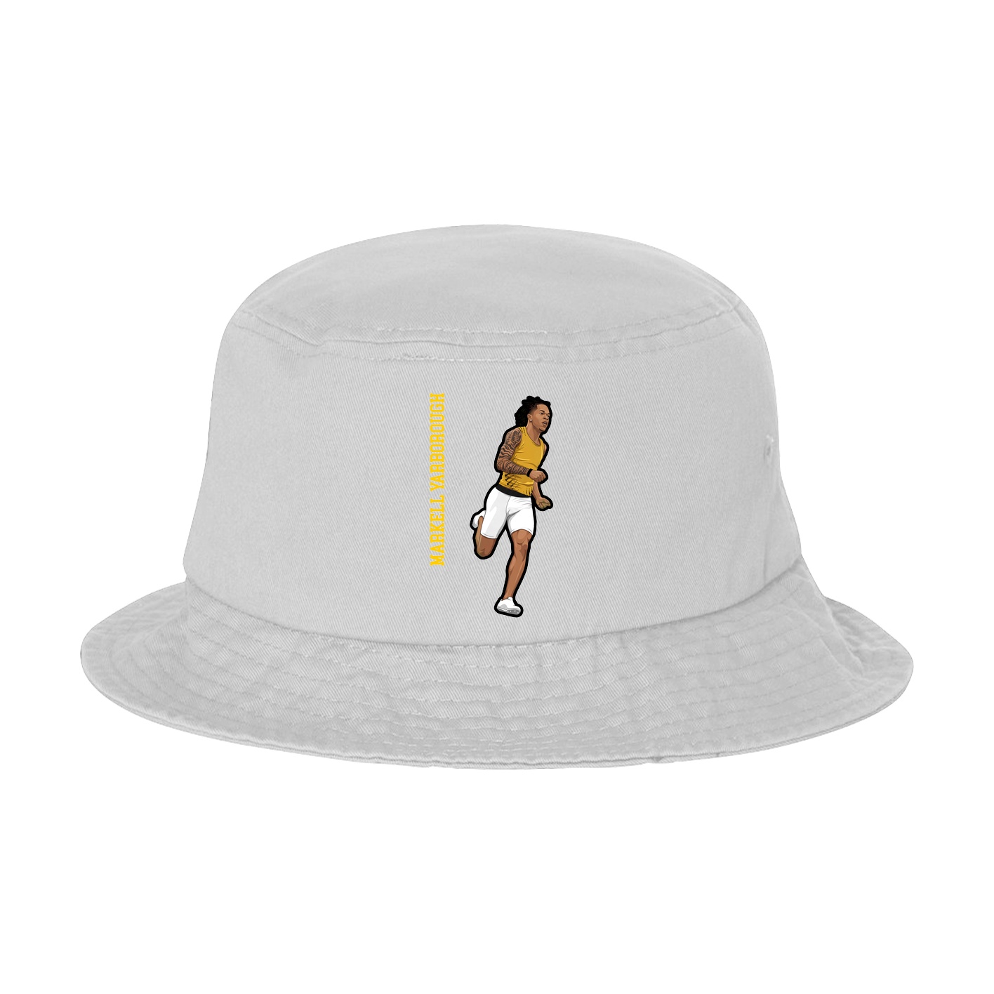 Bucket Cap — Name Vertical in White