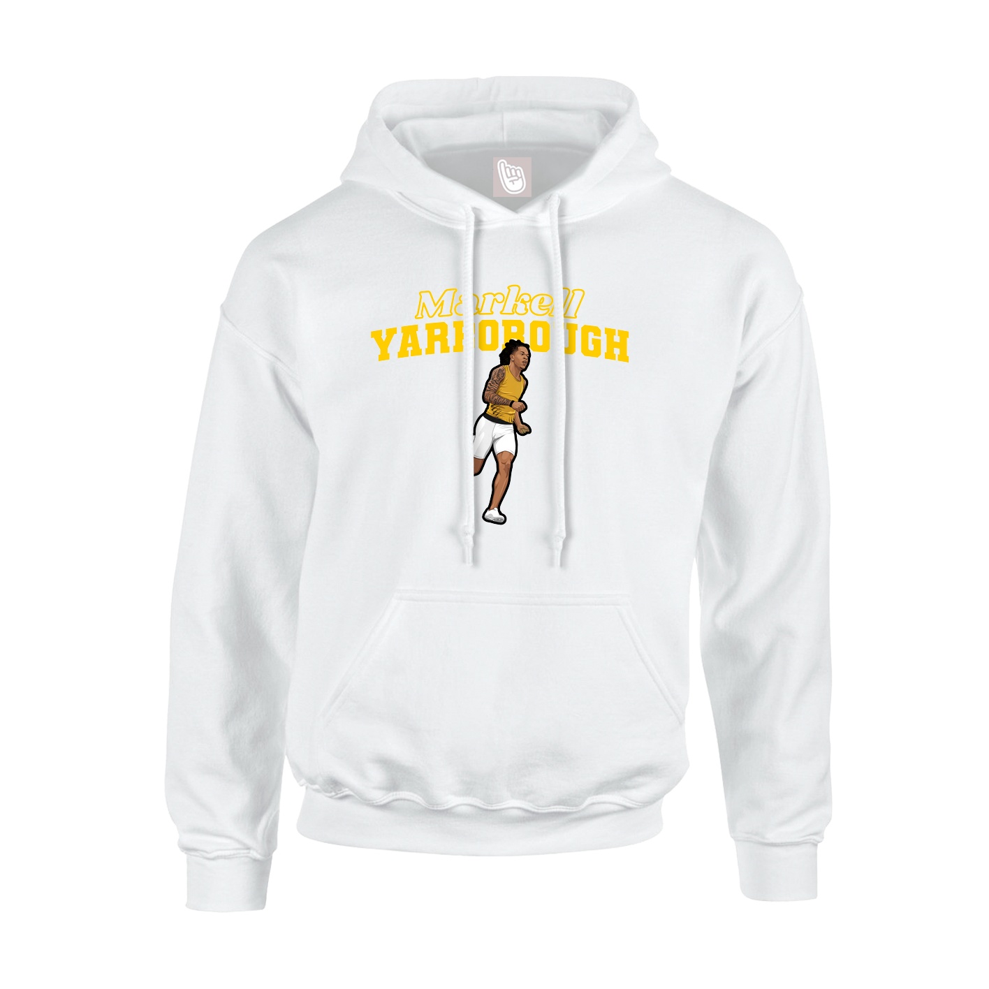 Hoodie — Name Arch in White