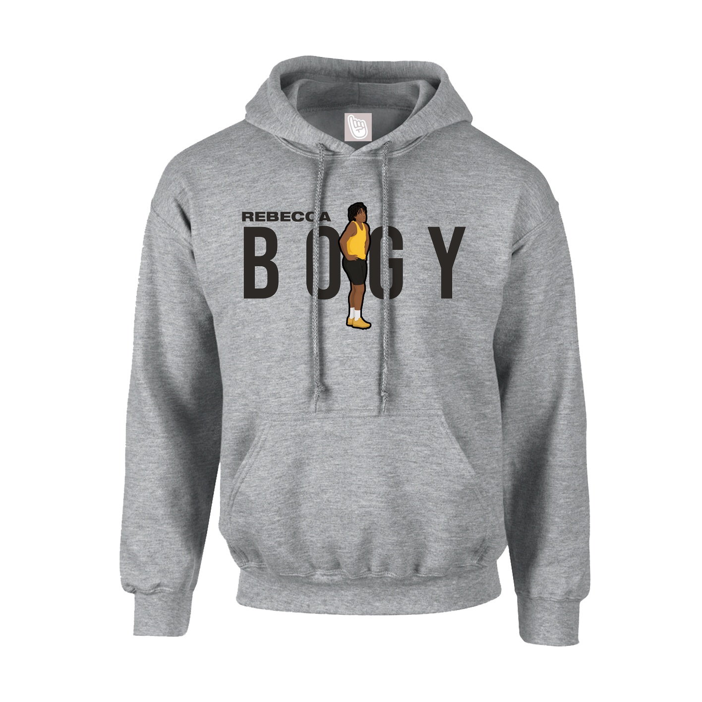 Hoodie — Player Name in Grey