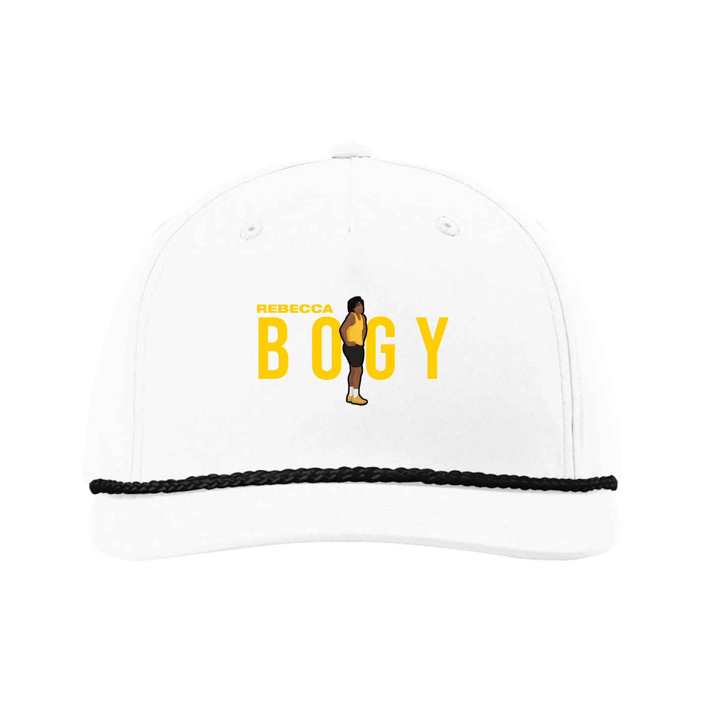 Five-Panel Classic Rope Cap — Player Name in White