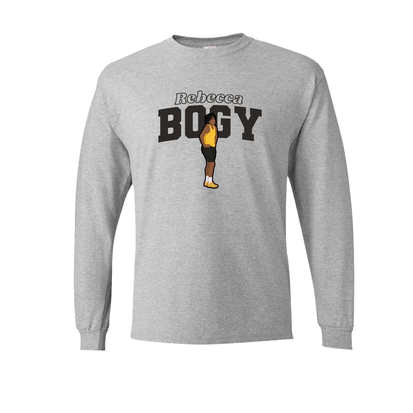 Long Sleeve Tee — Name Arch in Grey