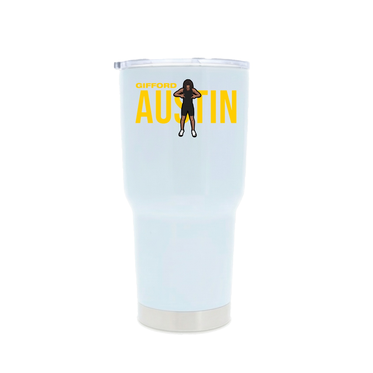 30oz Stainless Steel Tumbler — Player Name in White