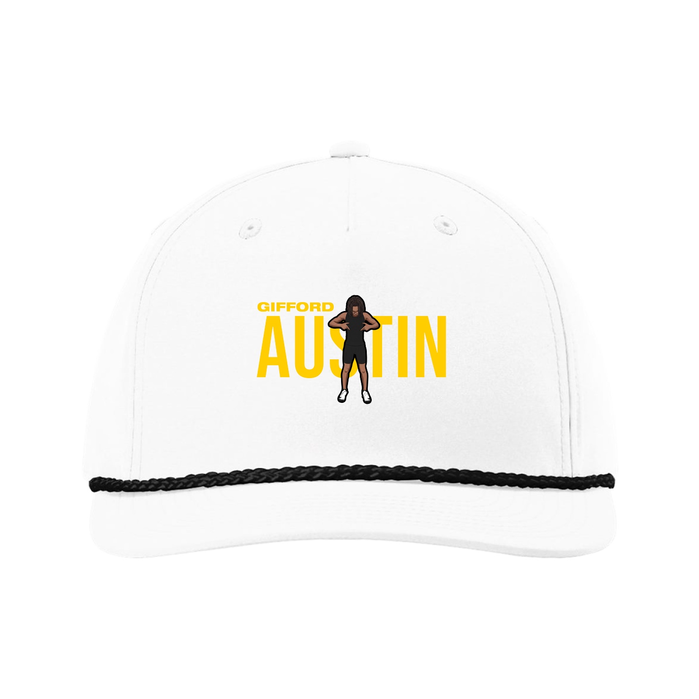 Five-Panel Classic Rope Cap — Player Name in White