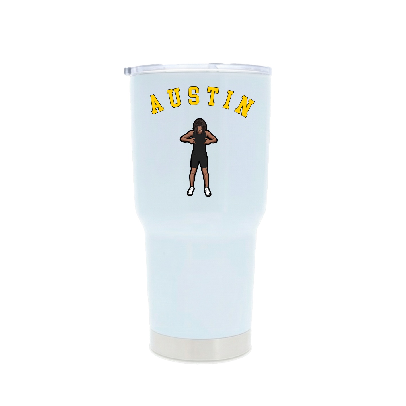 30oz Stainless Steel Tumbler — Shirsey Arch in White