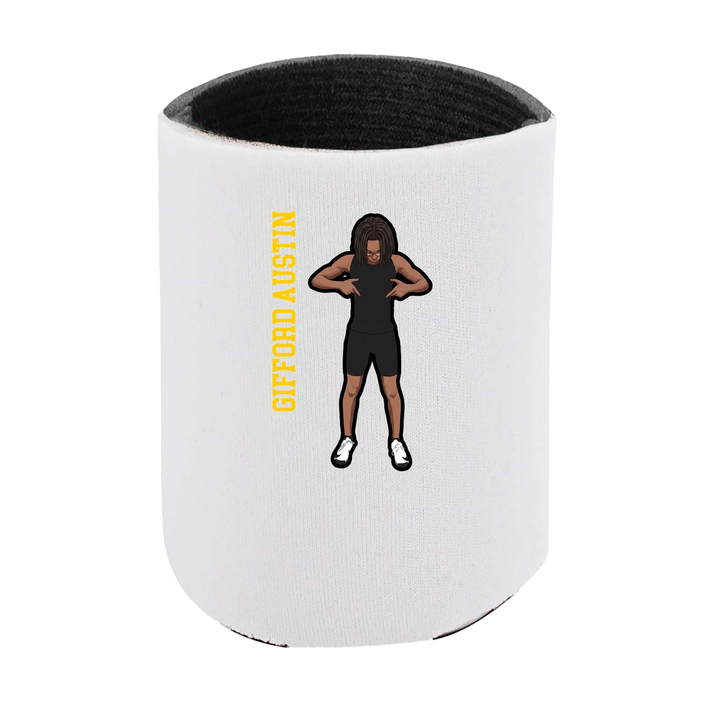 Can Holder — Name Vertical in White