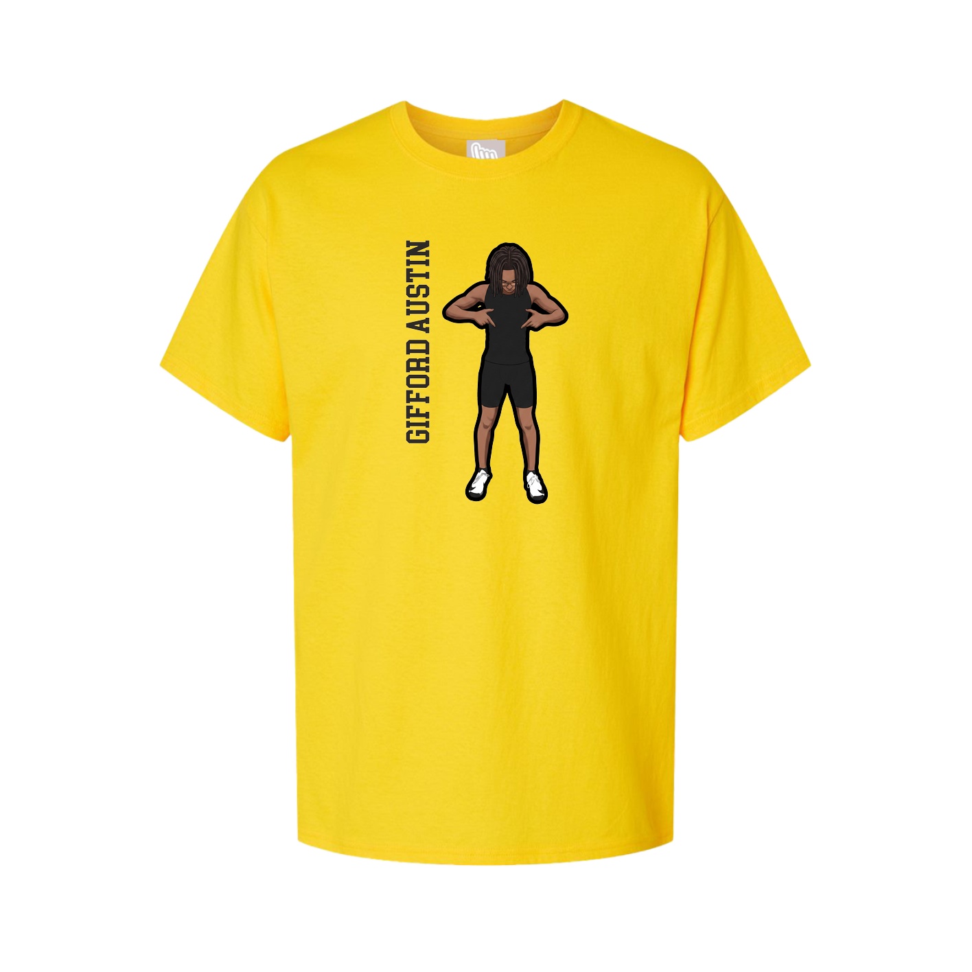 Tee — Name Vertical in Gold
