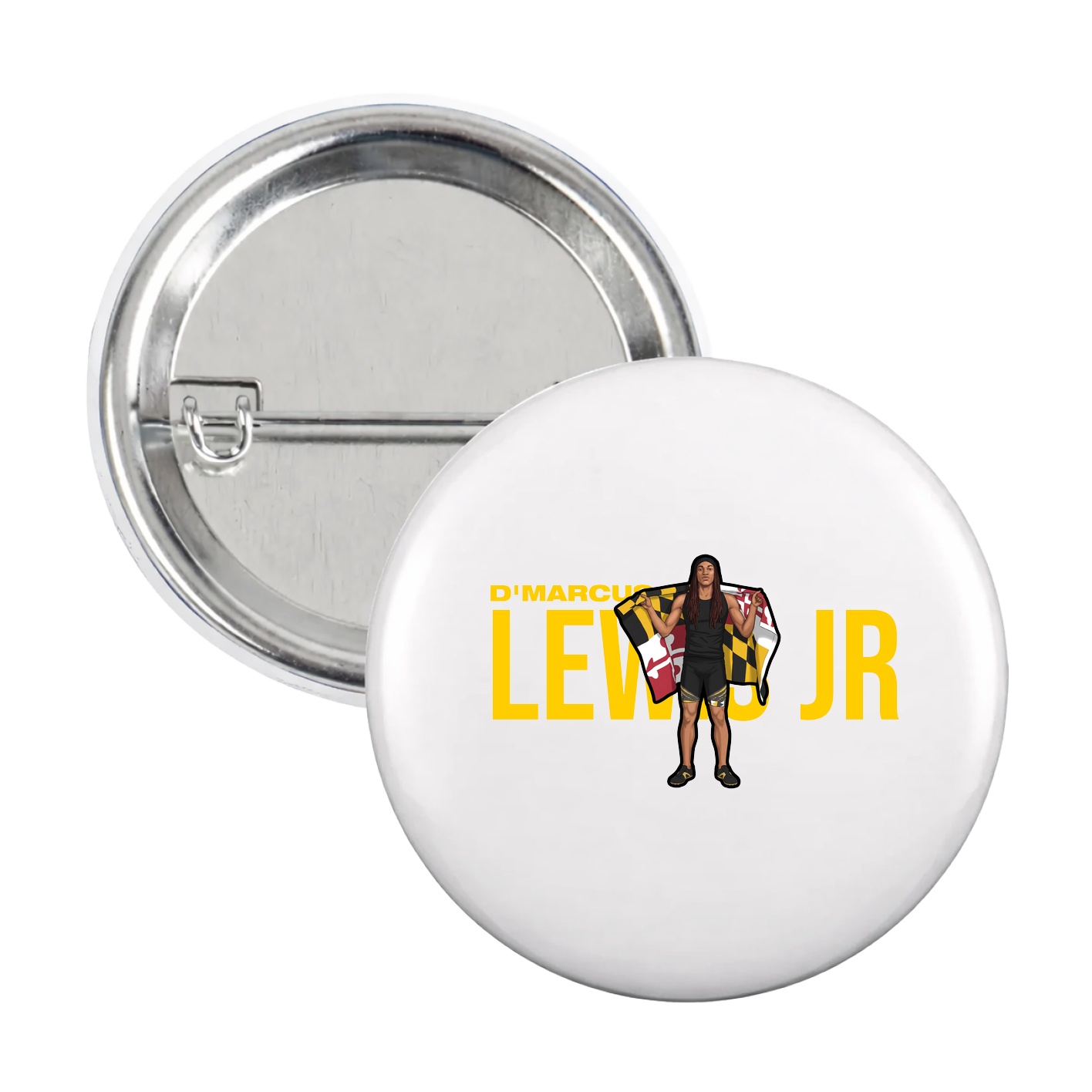 Game Day Button — Player Name in White