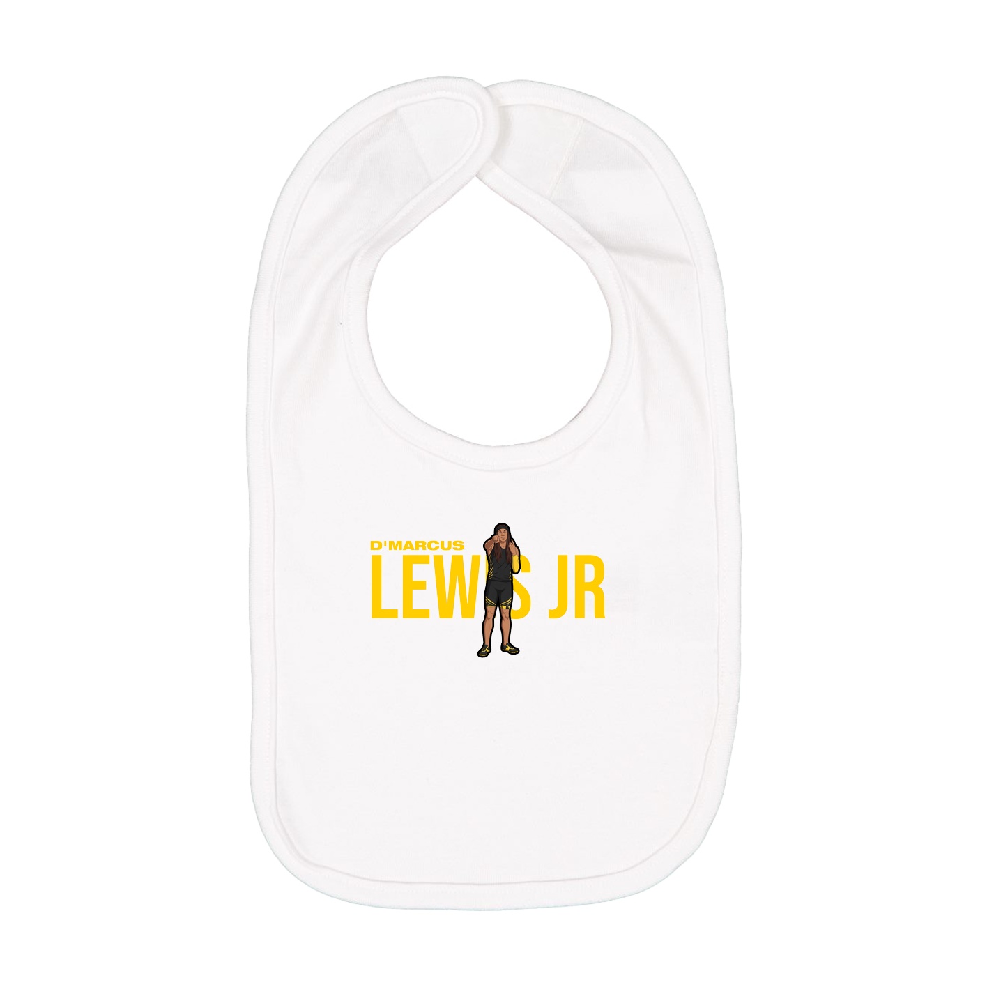 Infant Bib — Player Name in White