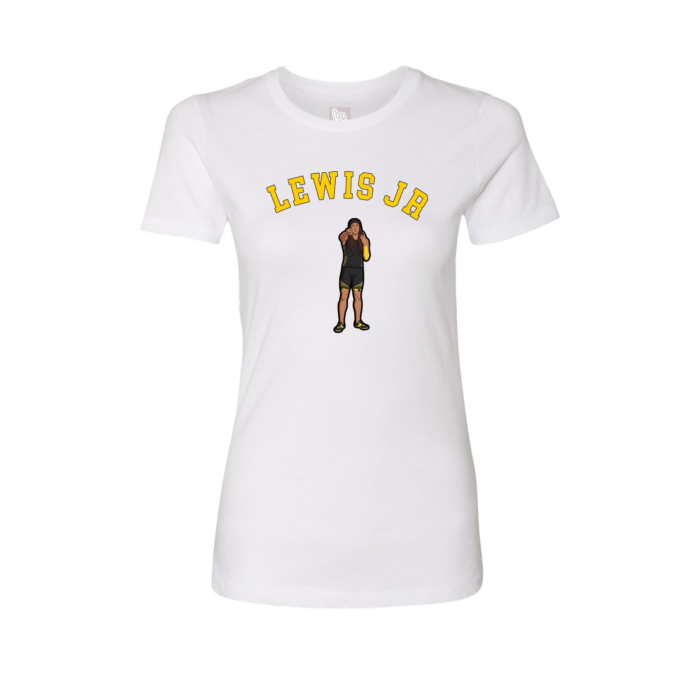 Fitted Women's Tee — Shirsey Arch in White