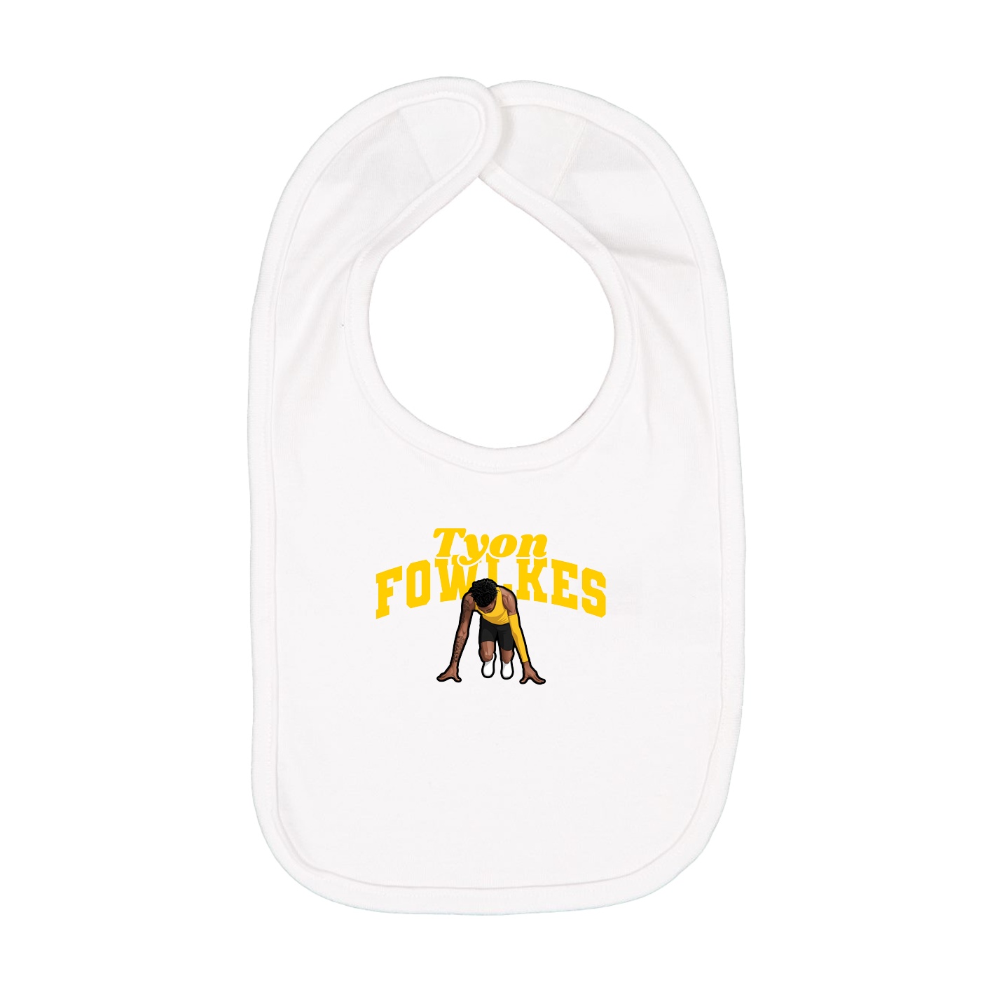 Infant Bib — Signature Arch in White