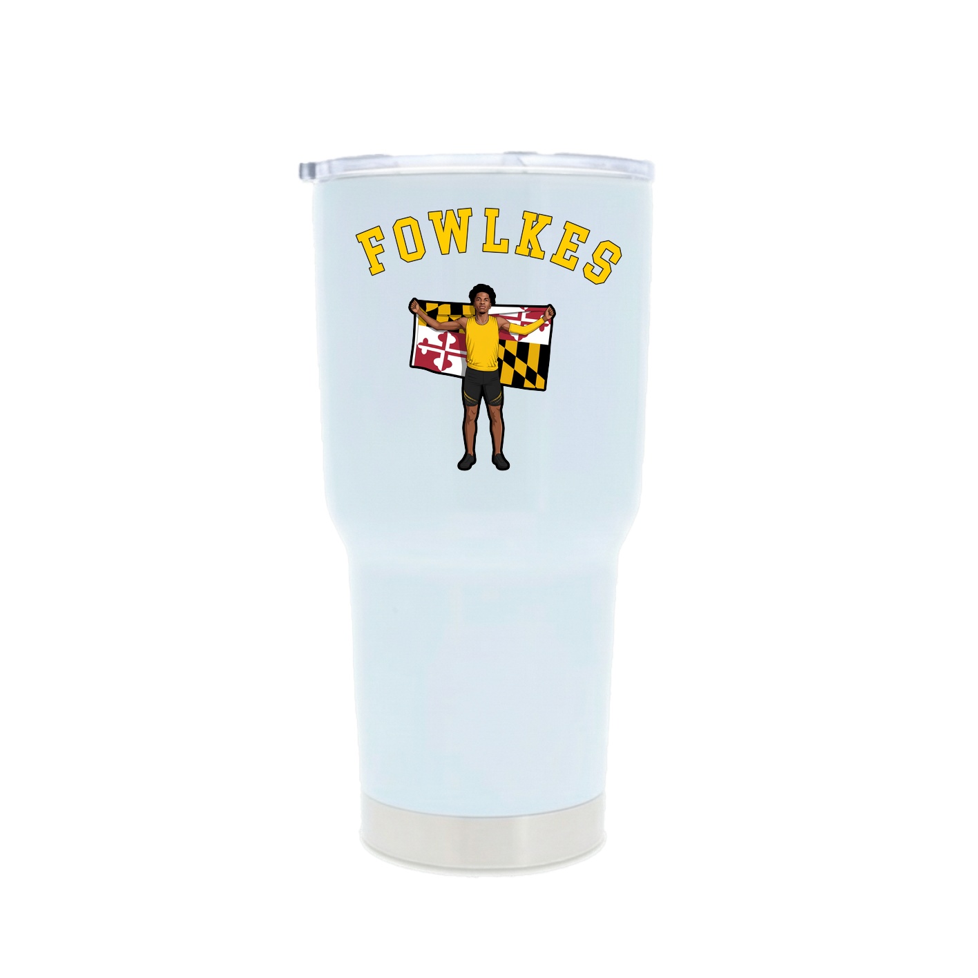30oz Stainless Steel Tumbler — Shirsey Arch in White