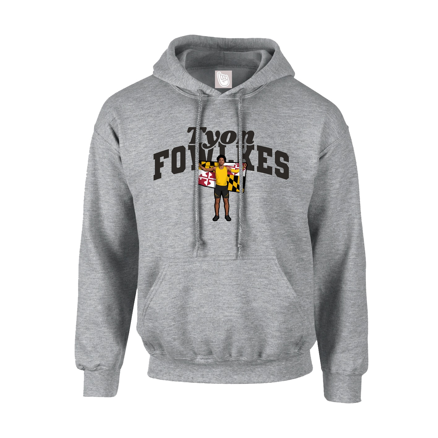 Youth Hoodie — Signature Arch in Grey