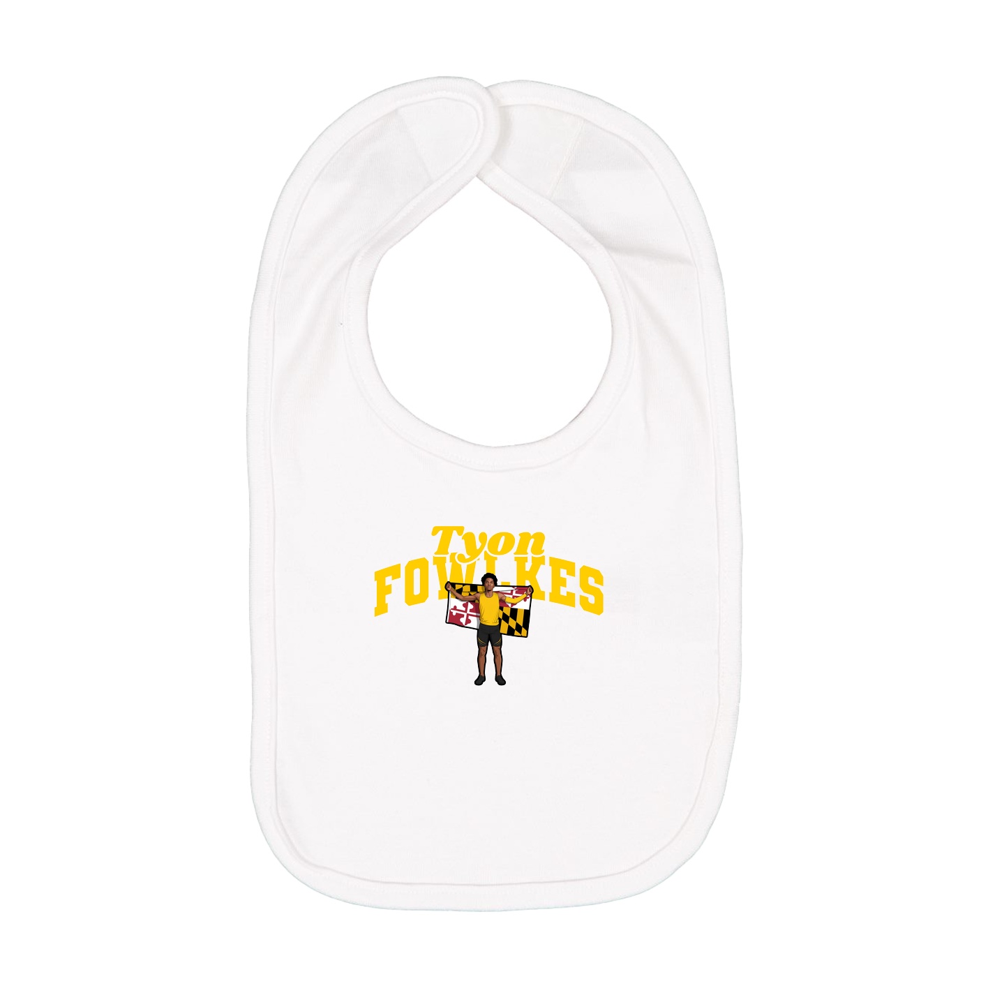Infant Bib — Signature Arch in White
