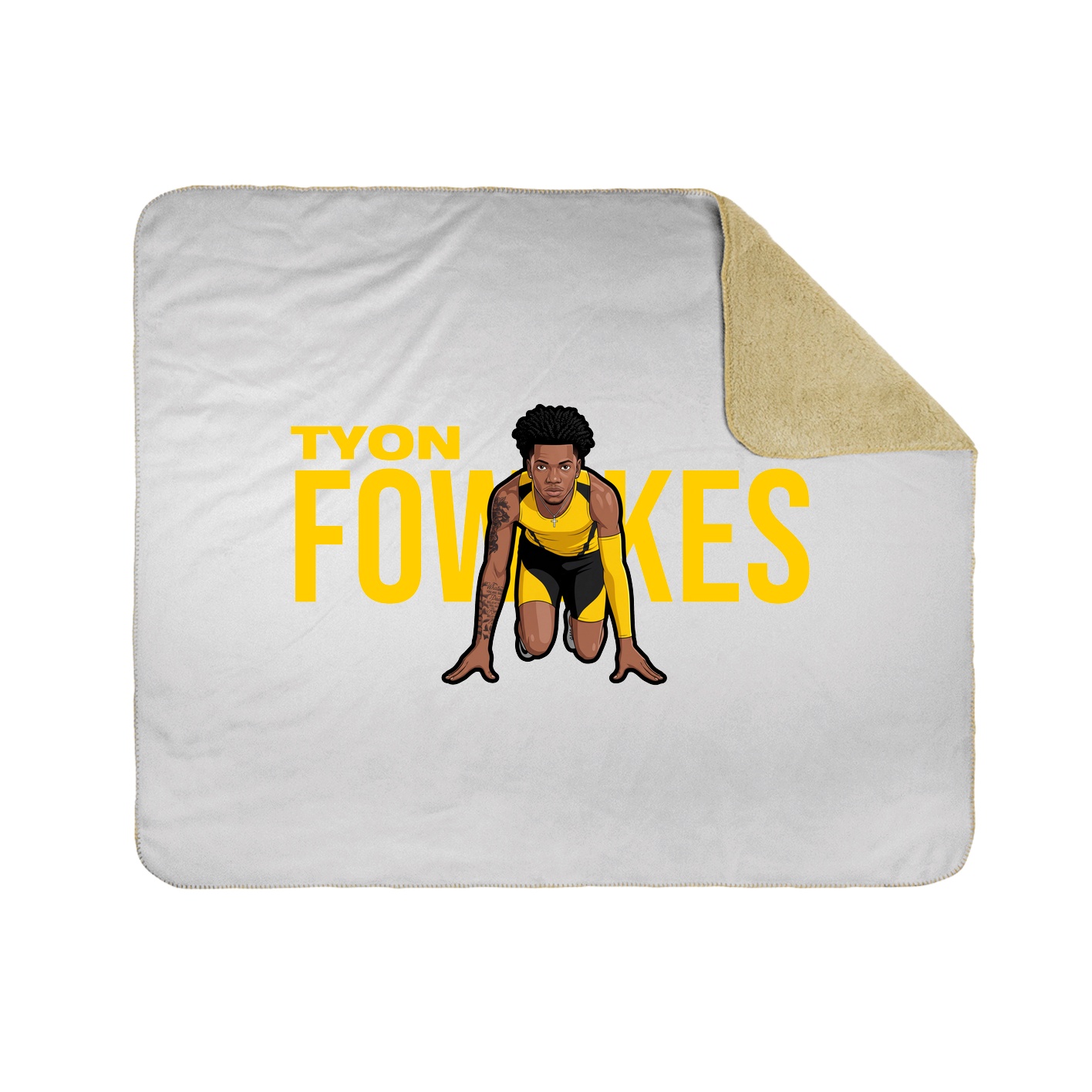 Throw Blanket — Player Name in White