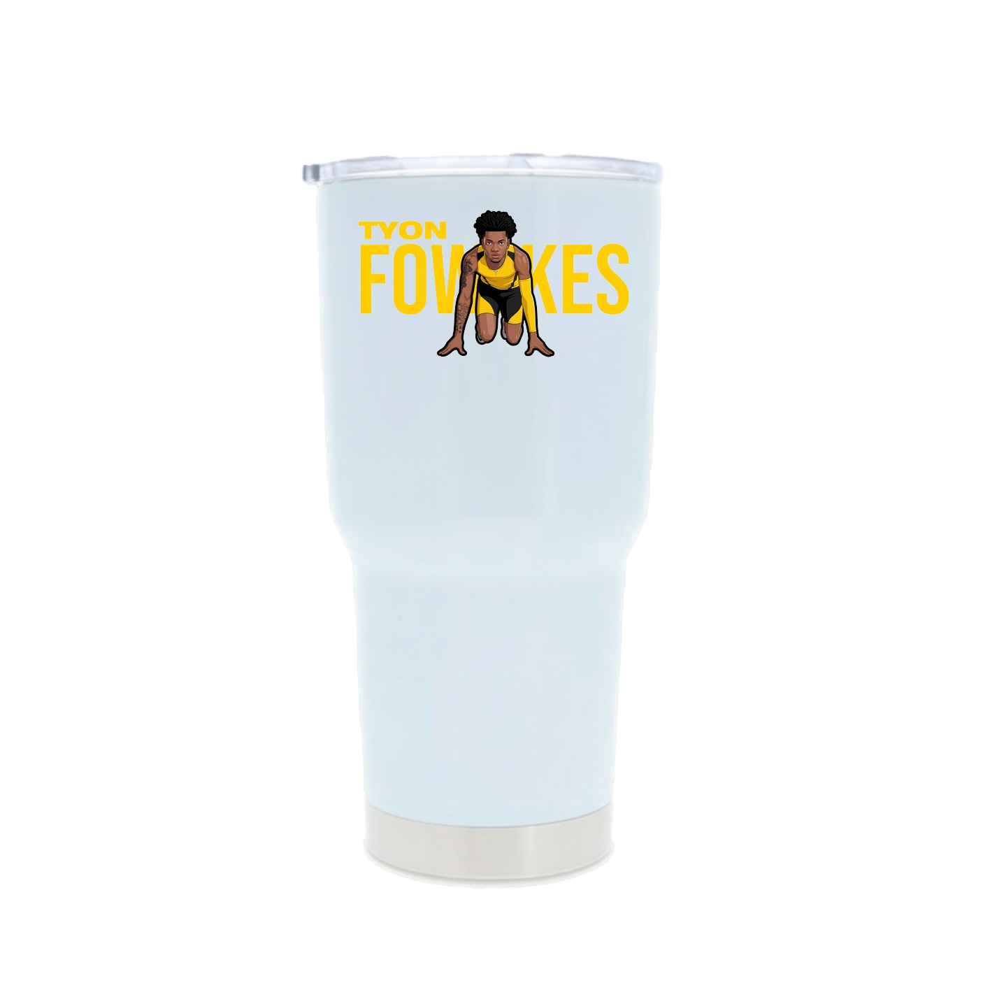 30oz Stainless Steel Tumbler — Player Name in White