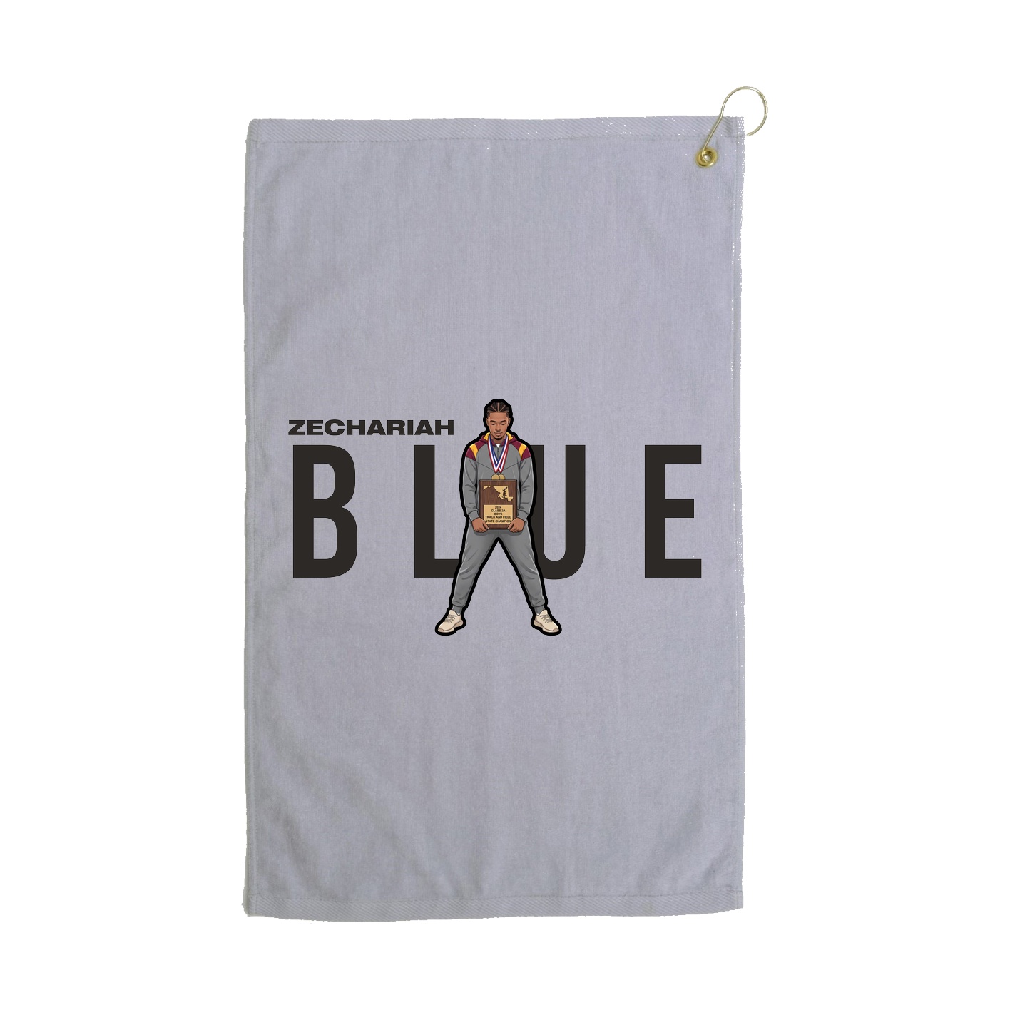 Golf Towel — Player Name in Grey