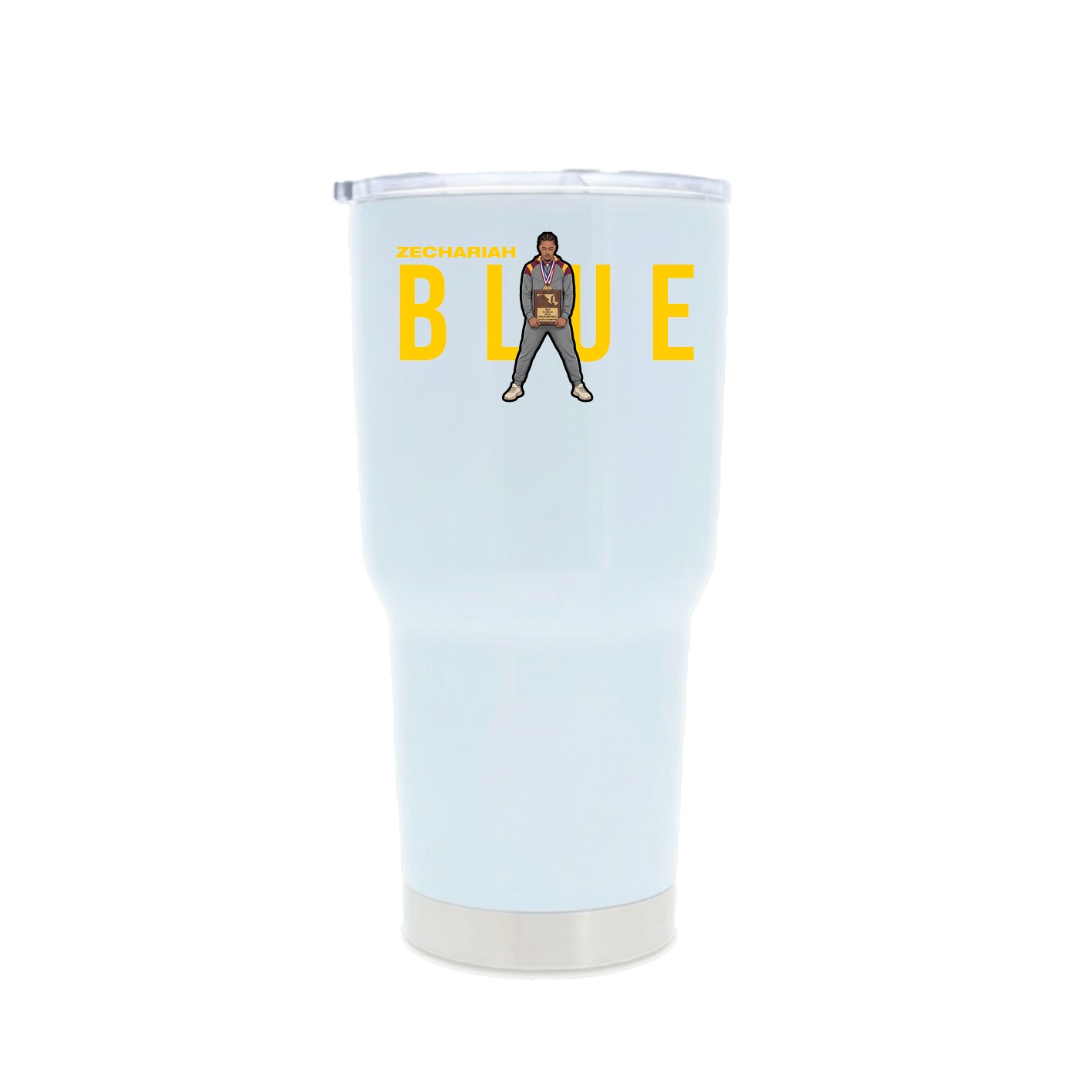 30oz Stainless Steel Tumbler — Player Name in White