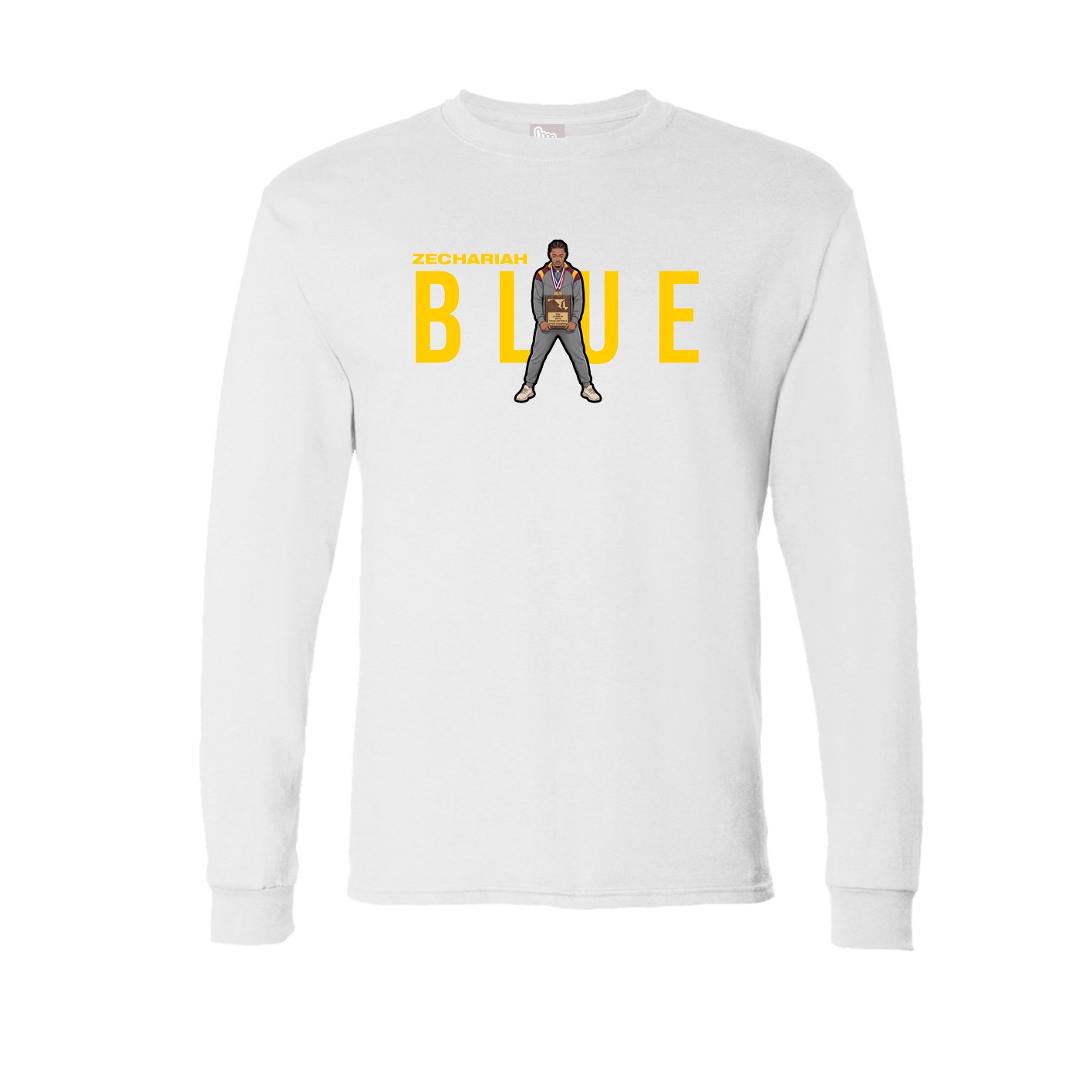 Long Sleeve Tee — Player Name in White