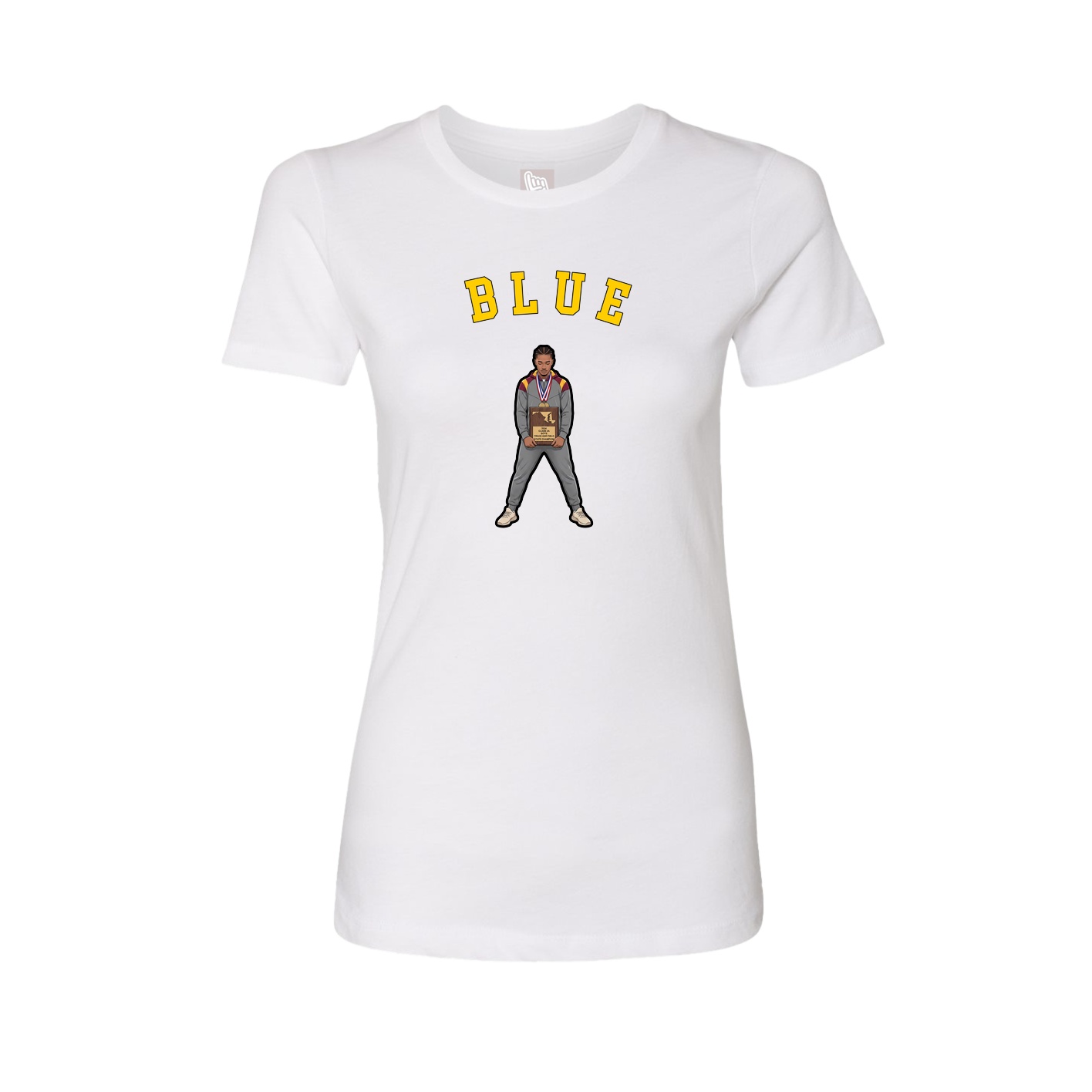 Fitted Women's Tee — Shirsey Arch in White