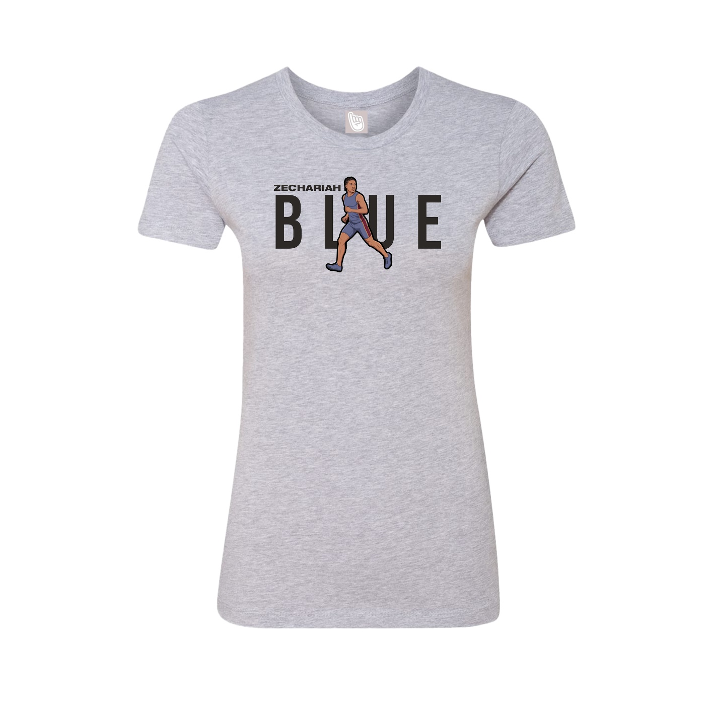 Fitted Women's Tee — Player Name in Grey