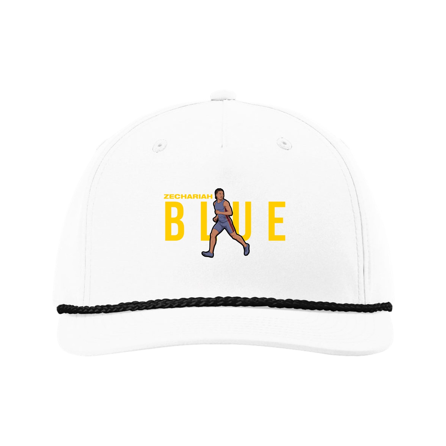 Five-Panel Classic Rope Cap — Player Name in White