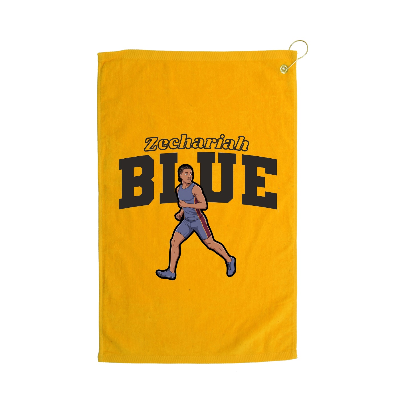 Golf Towel — Name Arch in Gold