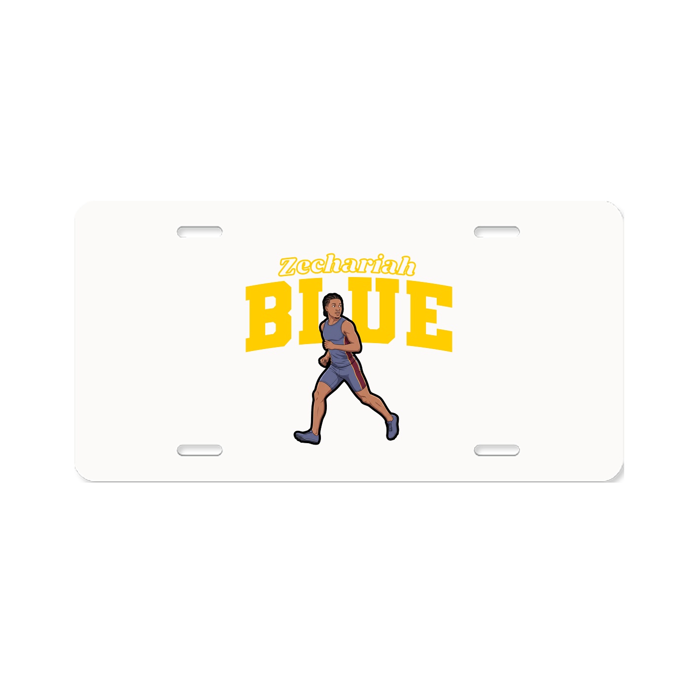 License Plate — Name Arch in Classic