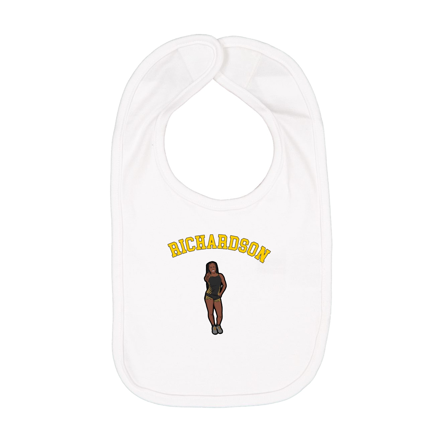 Infant Bib — Shirsey Arch in White