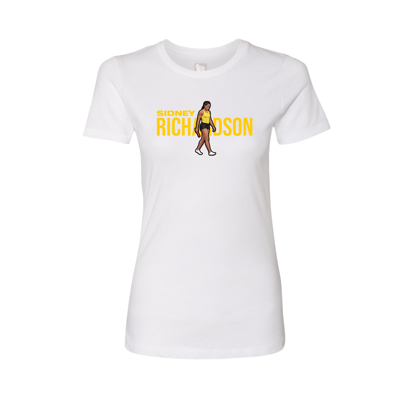 Fitted Women's Tee — Player Name in White