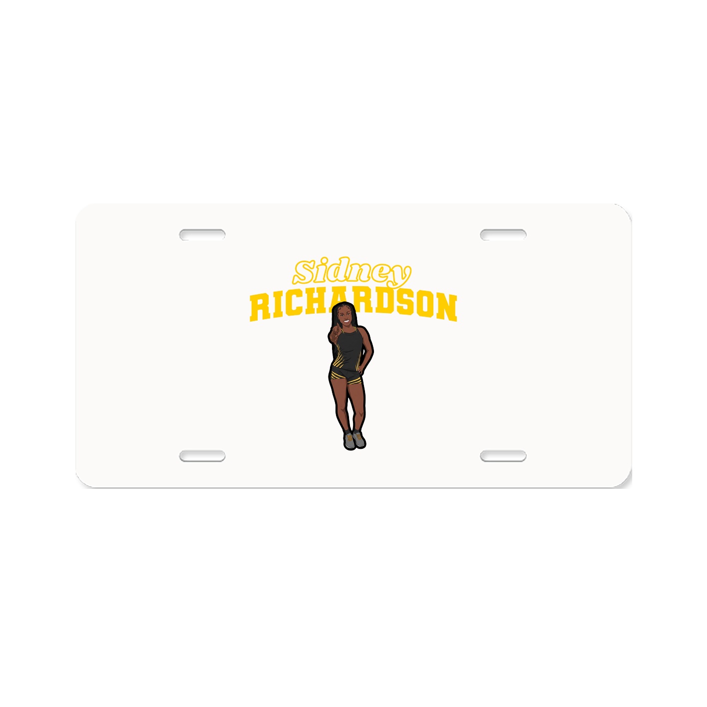License Plate — Name Arch in Classic
