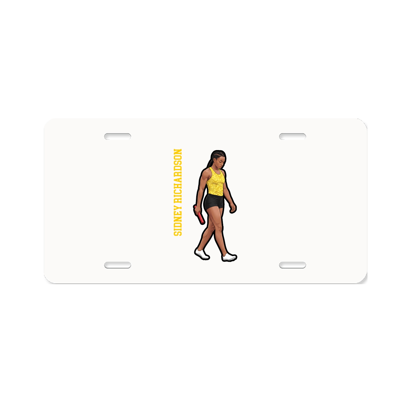License Plate — Name Vertical in Classic