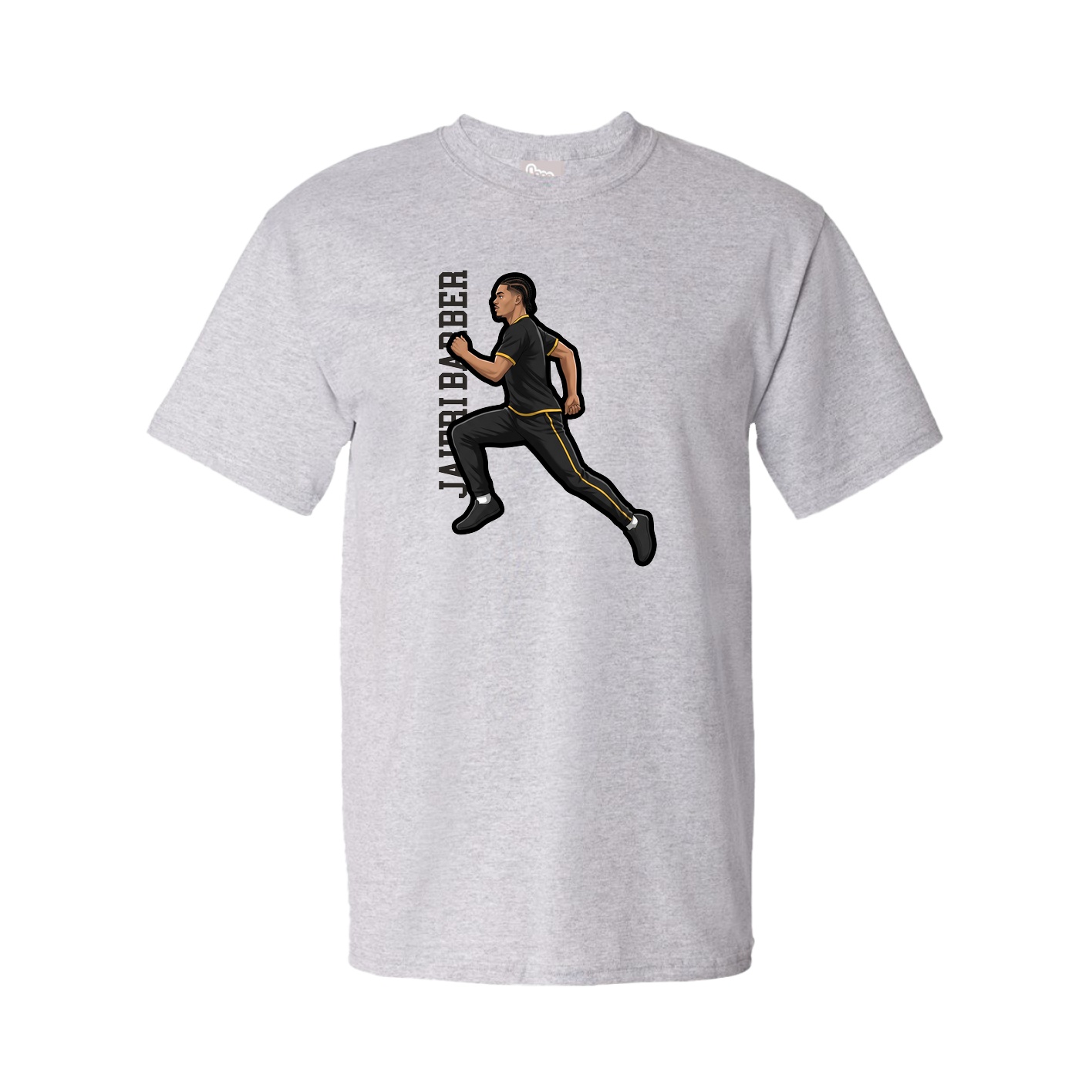 Tee — Name Vertical in Grey