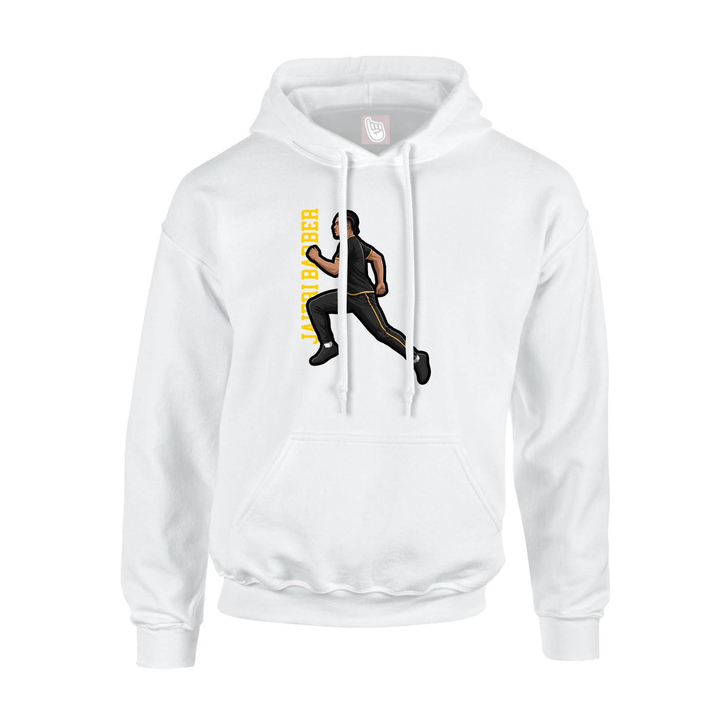 Youth Hoodie — Name Vertical in White