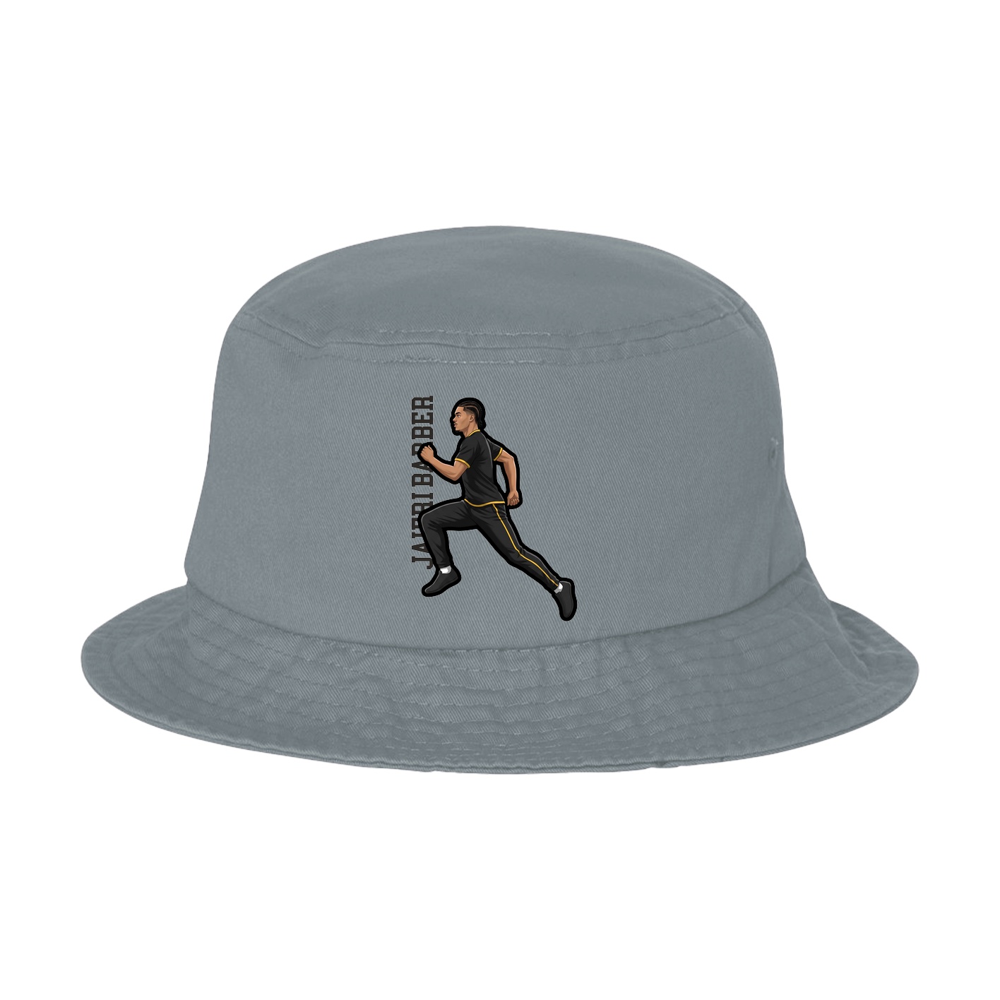 Bucket Cap — Name Vertical in Grey