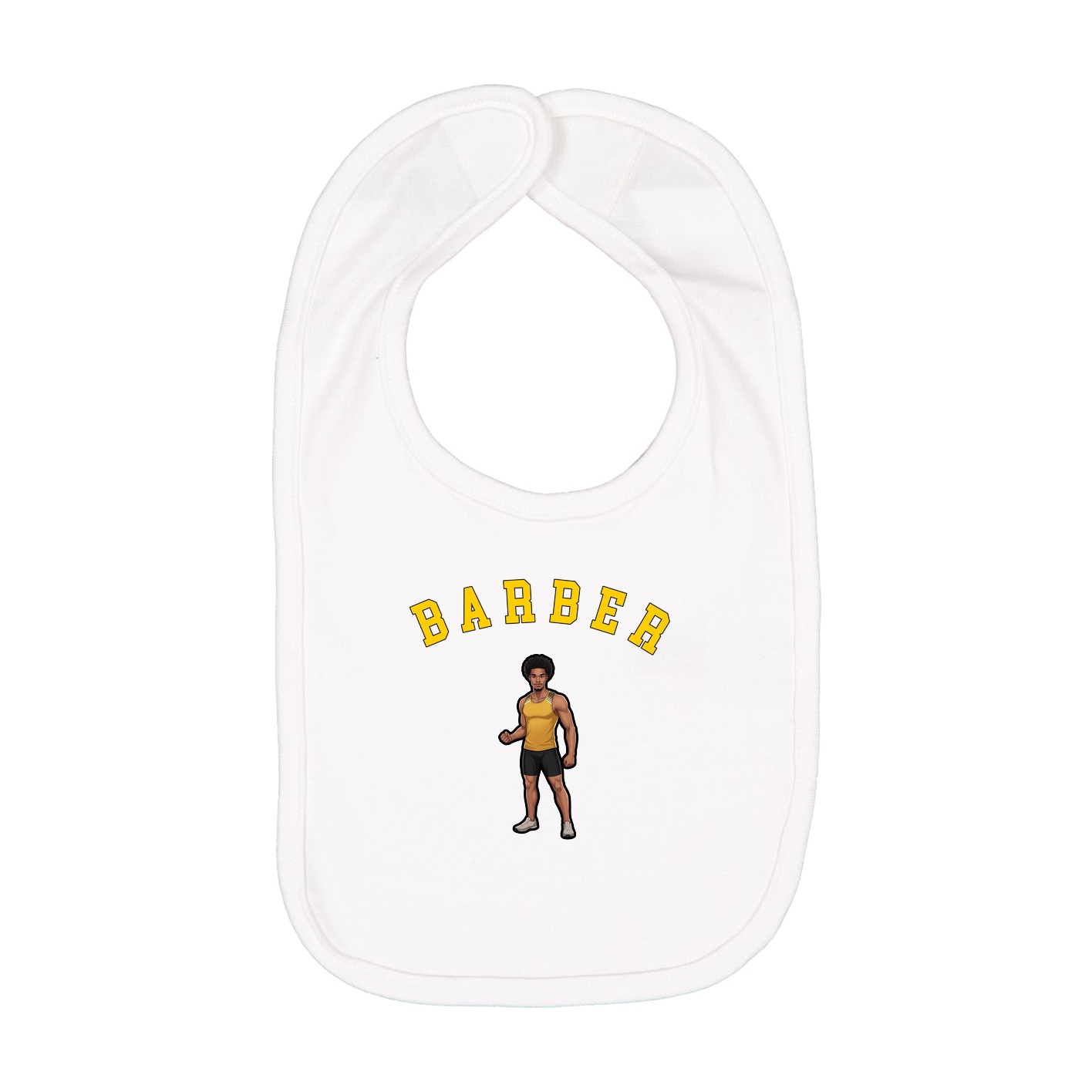 Infant Bib — Shirsey Arch in White