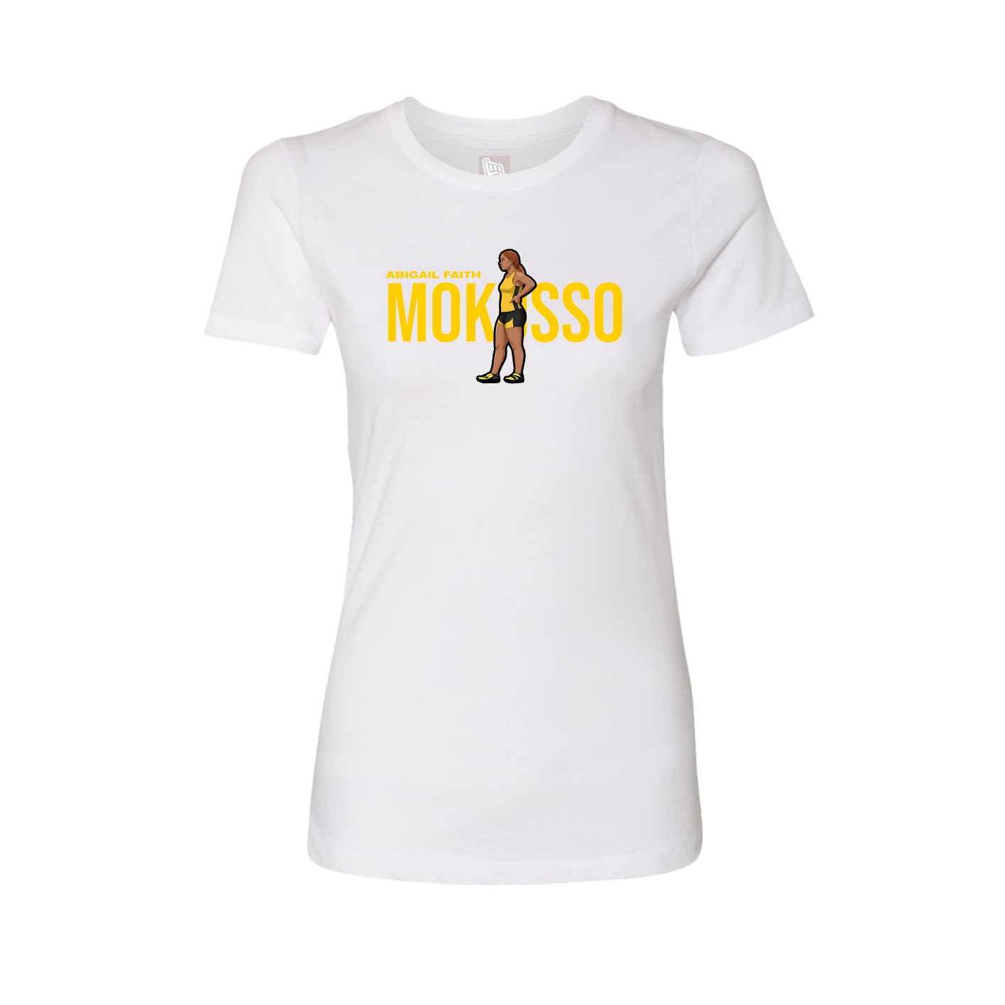 Fitted Women's Tee — Player Name in White
