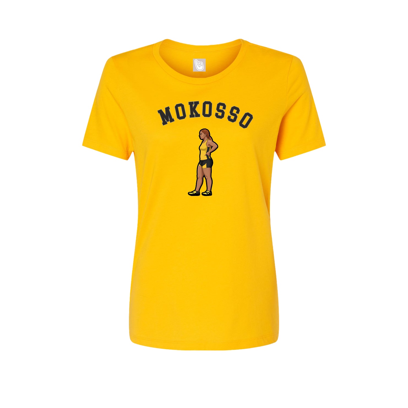 Fitted Women's Tee — Shirsey Arch in Gold