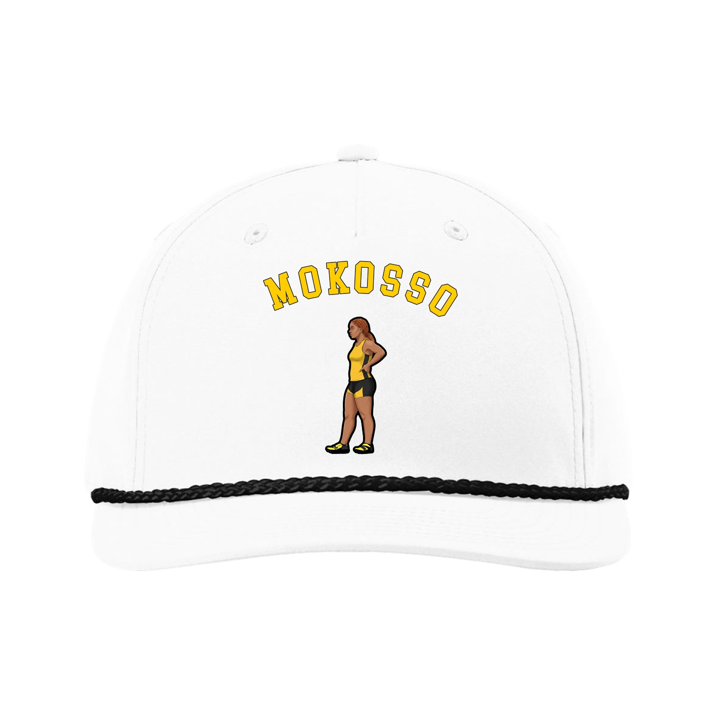 Five-Panel Classic Rope Cap — Shirsey Arch in White