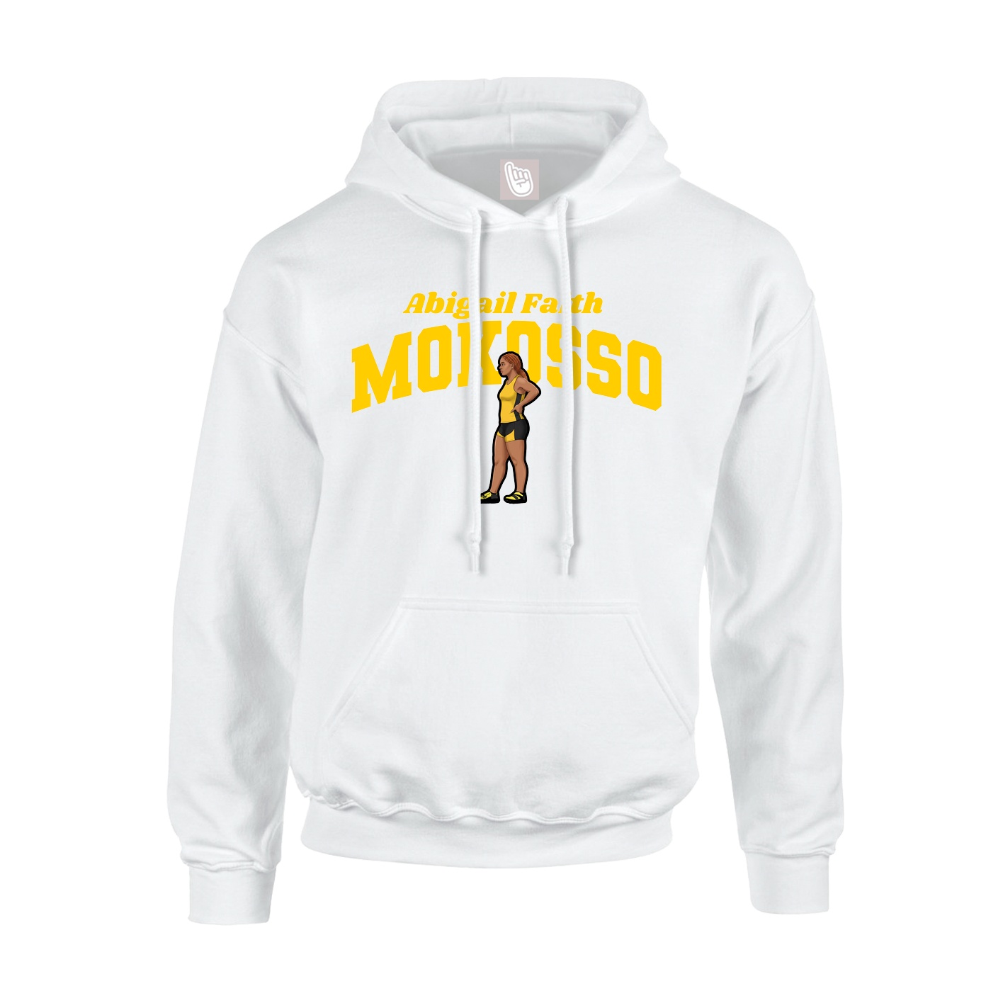 Youth Hoodie — Signature Arch in White