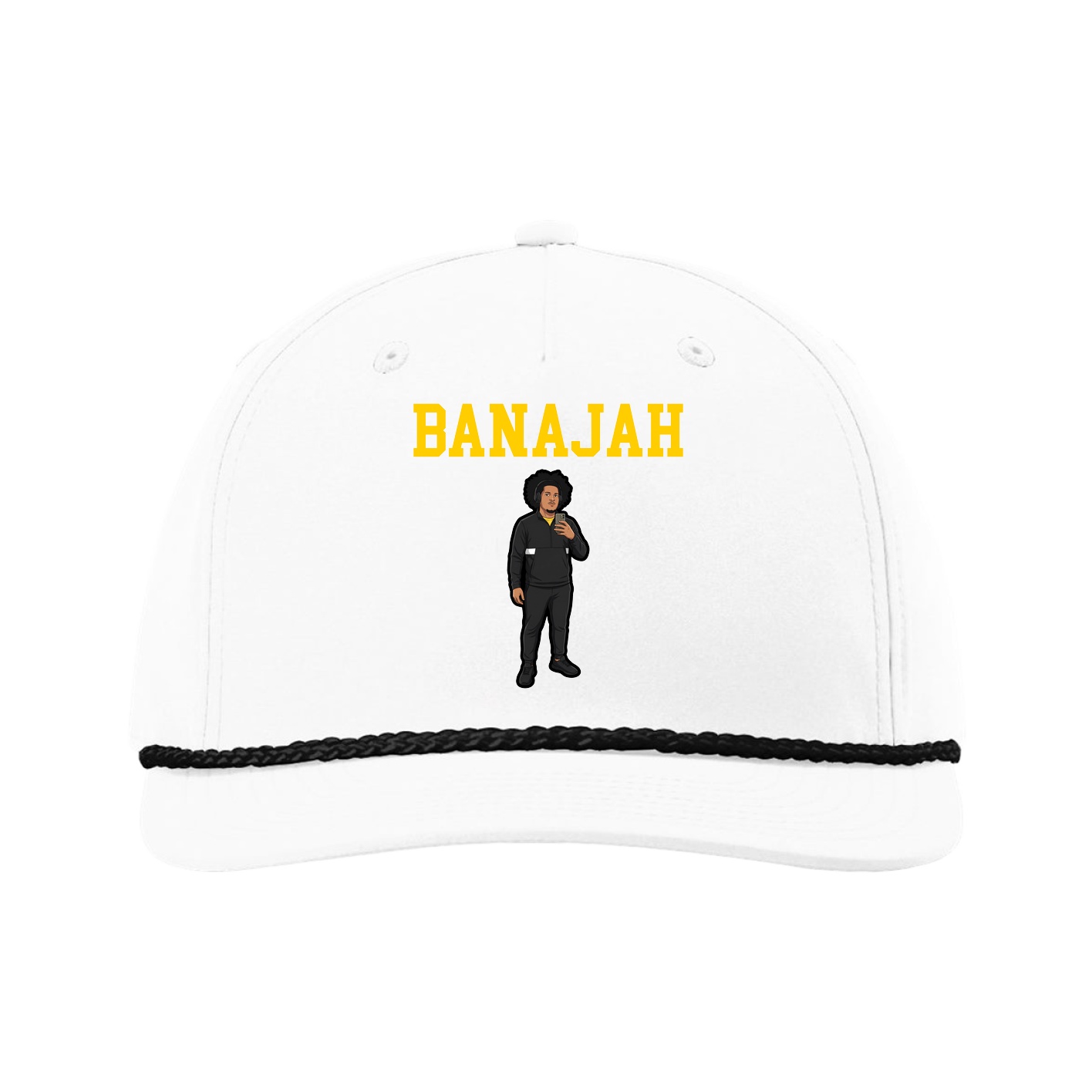 Five-Panel Classic Rope Cap — Shirsey in White