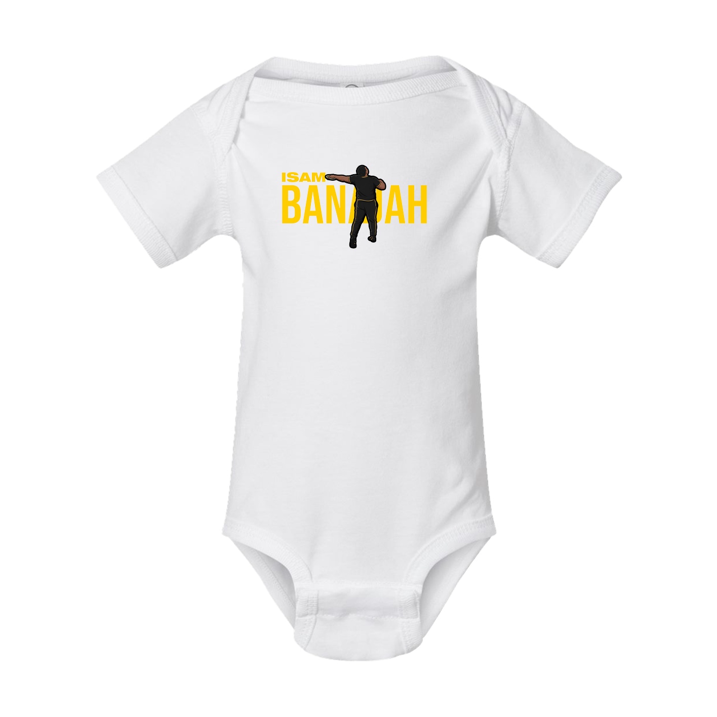 Baby Onesie — Player Name in White