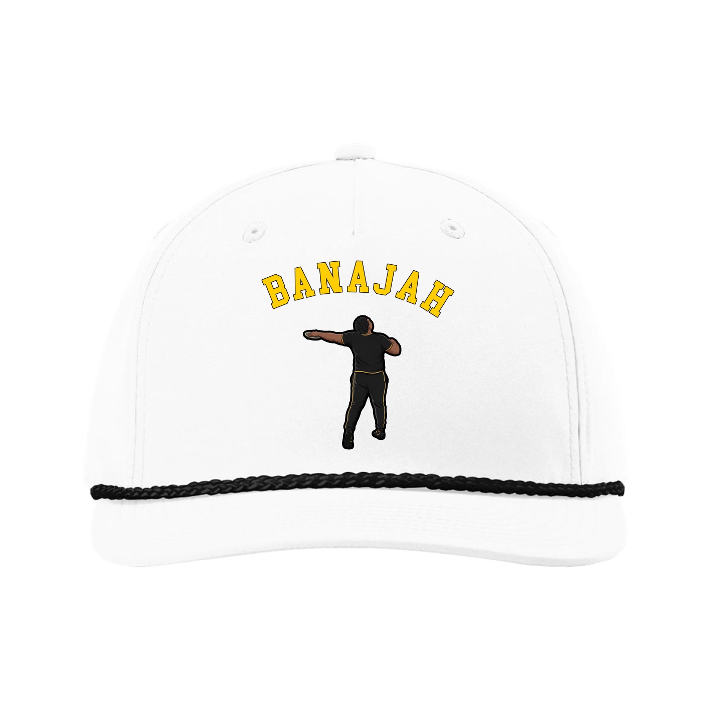 Five-Panel Classic Rope Cap — Shirsey Arch in White
