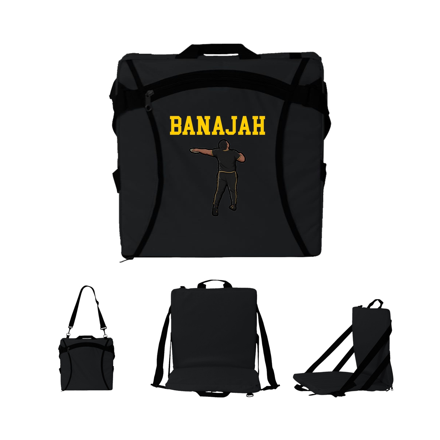 Folding Stadium Seat — Shirsey in Black