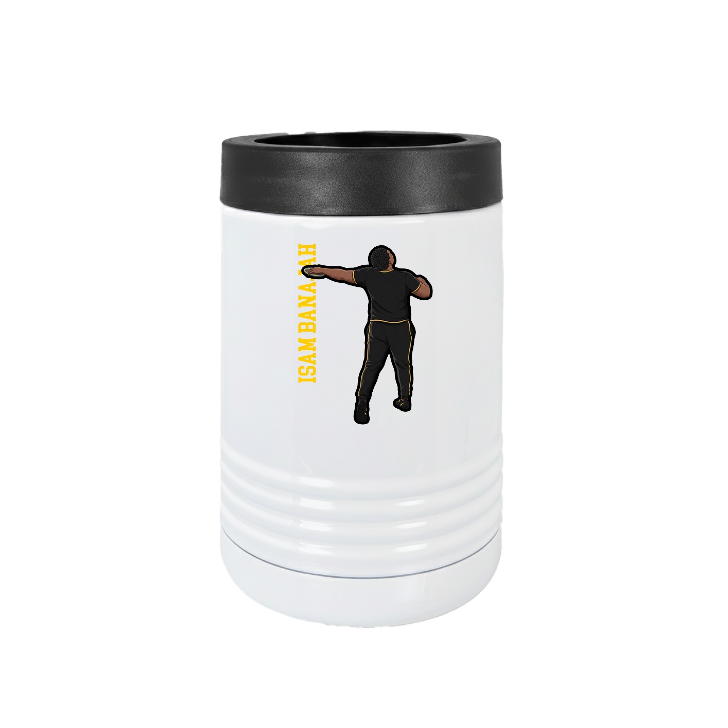 Beverage Holder — Name Vertical in White